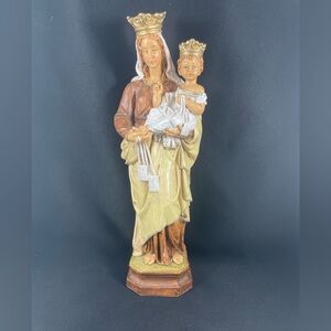 Our Lady of Mount Carmel 10”Handpainted Euromarchi Figurine